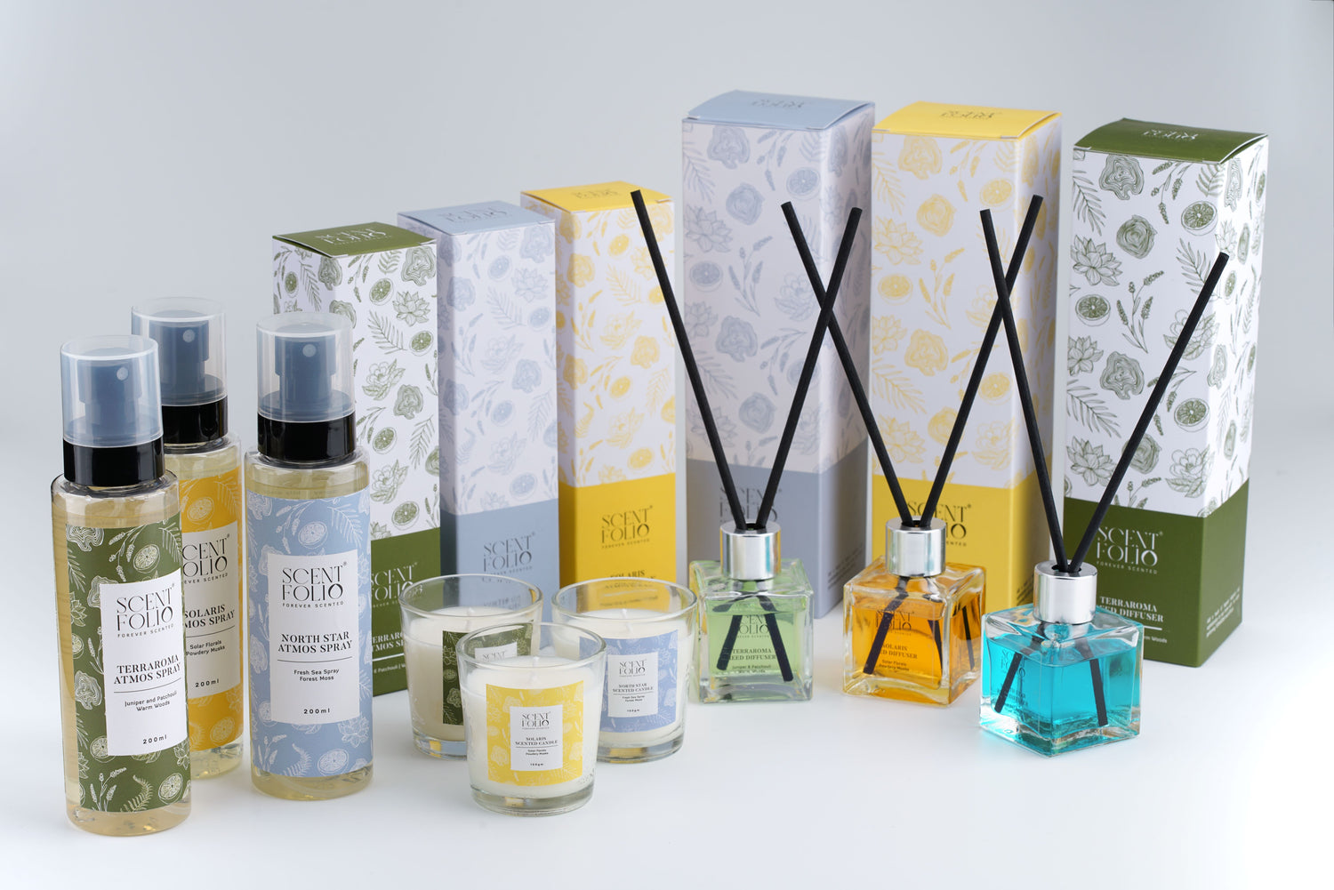 home aroma, home scent, candle, diffuser, spray, freshness