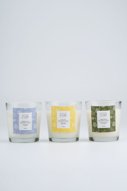 SET OF 3 SCENTED CANDLES