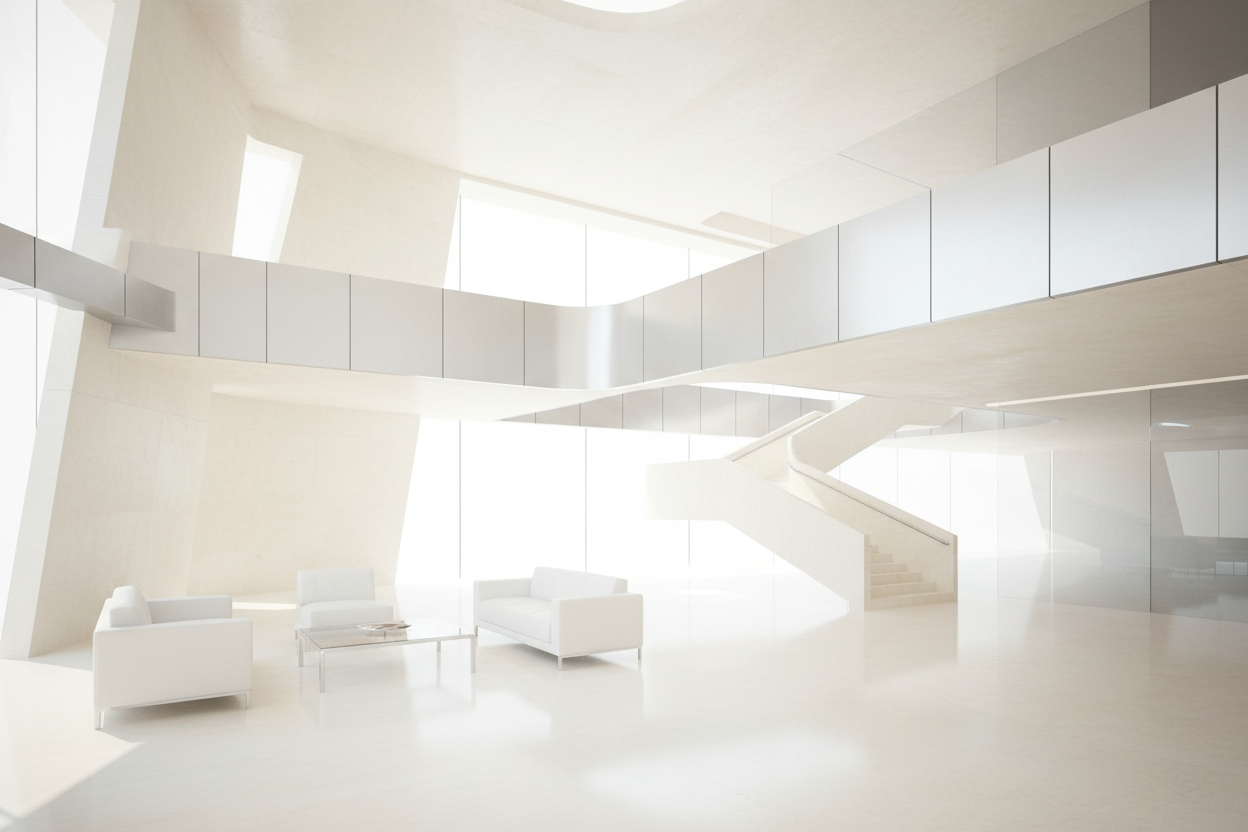 Modernism with bright white and contemporary design